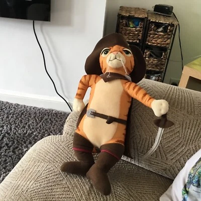 Shrek 2 -  Puss In Boots  Interactive Talking Plush - Image 1 of 4