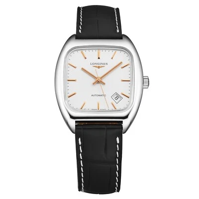 Reloj automático Longines para hombre 'Heritage esfera plateada correa de cuero L2.310.4.72.3 Foto 1 de 4