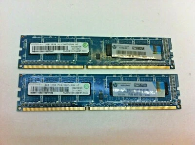 Lote de 2x Memoria Ramaxel HP Compaq 2GB DDR3 497157-B88 497157-D88 576110-001 179 Foto 1 de 2