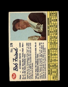 1962 BOB FRIEND POST CANADIAN #178 PIRATES *1101 - Picture 1 of 2