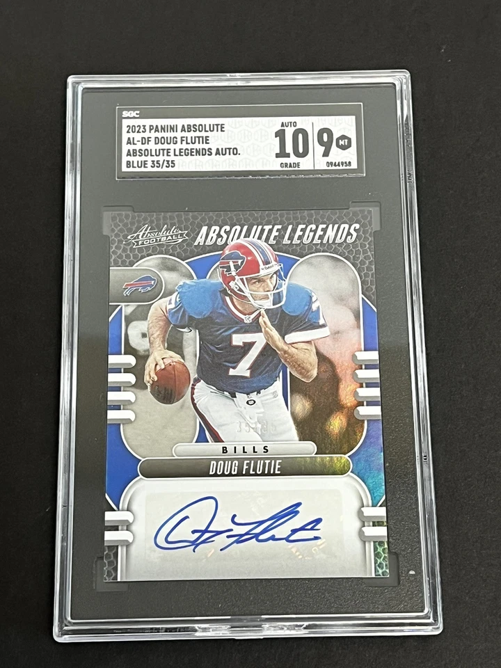 Doug Flutie 2023 Panini Absolute  Legends Blue Auto  #ed 35/35  SGC 9 / 10 Auto - Image 1 of 4
