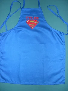 DELANTAL AZUL PARA NIÑOS SUPERMAN REAL PARA NIÑOS TALLA PEQUEÑA 22 X 19 pulgadas - Imagen 1 de 3