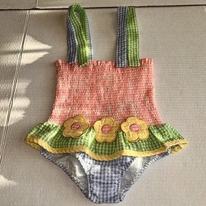 One Piece Girls Swimsuit Classic Whimsy New With Tags Size 12-18M - Picture 1 of 7