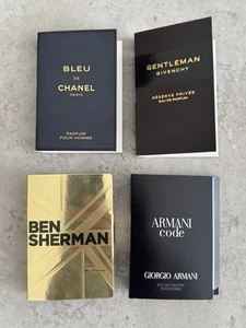 π4 X Designer Mens High End Perfume Vials Armani Chanel Bleu Givenchy NEW - Picture 1 of 3