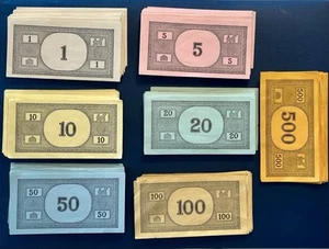 Vintage 1961 Monopoly Replacement Piece Play Money - Picture 1 of 1