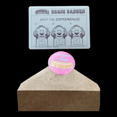 Horrorable Kids Series 6 1/1 Printing Plate 138A Brain Basher Mark Pingitore GPK - Image 1 of 4
