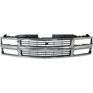 Grille For 1994-1999 Chevrolet C/K 1500 2500 3500 Pickup Suburban Tahoe Chrome - Picture 1 of 8