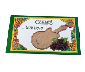Carlos Santana 12 inch guitar bamboo serving platter NEW - Picture 1 of 3