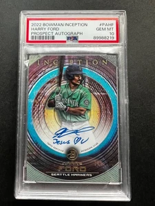 2022 Bowman Inception Harry Ford Prospect Auto /200 PSA 10 Seattle Inscription - Bild 1 von 2