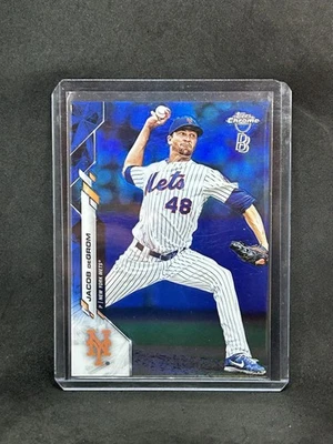 2020 Topps Chrome Ben Baller Edition Blue Refractor /75 Jacob deGrom #81 A4 - Image 1 of 2