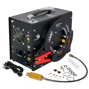 TUDIVING PCP Air Compressor 4500psi/300bar Built-in Converter 12V/110V Auto stop - Picture 1 of 6