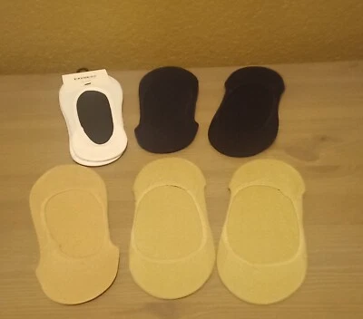 7 Новые пары женщин нет шоу носки с гель каблук черный голая белый - Изображение 1 из 4