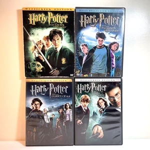 4 HARRY POTTER MOVIES (DVD Lot) Teen Action Adventure Fantasy Mystery - Picture 1 of 17