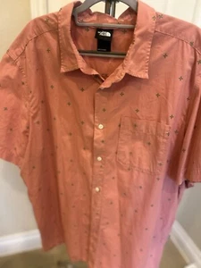 The North Face Men’s SS Button Down Shirt Orange 2XL - Picture 1 of 4