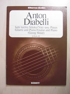 Cuadernos de partituras antiguos Anton Diabelli piezas muy ligeras Schott - Imagen 1 de 2