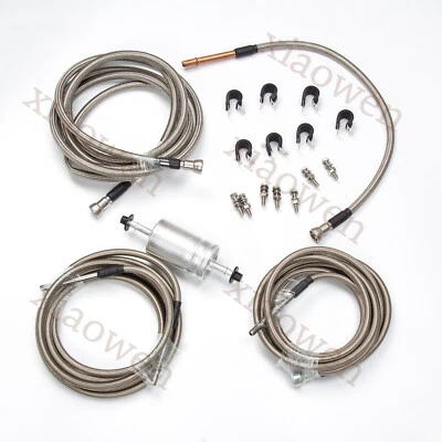 Kit de líneas de combustible de fijación rápida SS trenzado para Chevy Silverado Sierra 1500 2500 1999-03 Foto 1 de 4