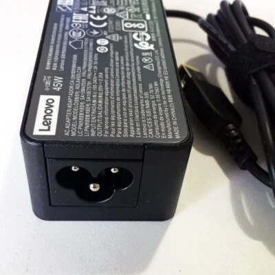1x New Original Lenovo 20V 2.25A 45W Slim Square Tip AC/DC Power Charger Adapter - Image 1 of 4