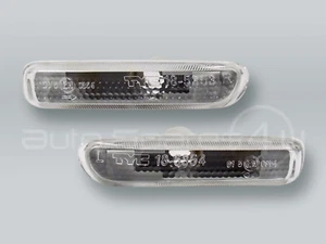 TYC Clear Fender Side Marker Turn Signal Lights PAIR fits 99-01 BMW 3-Series E46 - Picture 1 of 2
