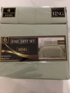 Solid sheet set 6 pc king and queen - Picture 1 of 15