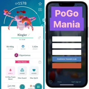 Gigantamax Kingler (NON shiny)💥Gmax💥mini PTC 20k💥(read description) - Picture 1 of 2