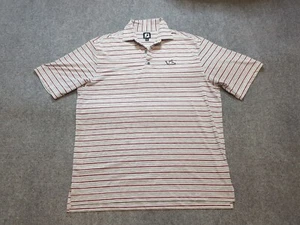 Footjoy Shirt Mens XL Gray Red Short Sleeve FJ Polo Golf Casual Stripe - Picture 1 of 7