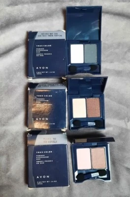 LOT of 3 Avon Classic Neutral Duo True Color Powder Eyeshadow NOS 0.10 oz New  - Image 1 of 4