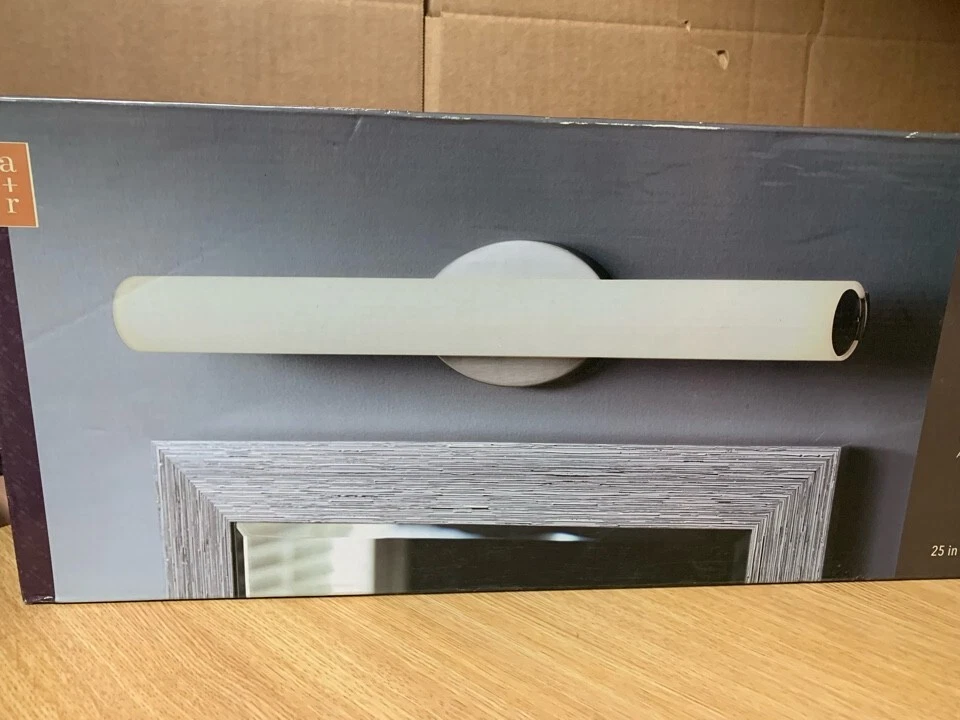 allen roth London 25" Brushed Nickel LED Modern Vanity Light 81002