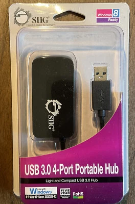 SIIG USB 3.0 4-Port Portable Hub NEW - Image 1 of 2