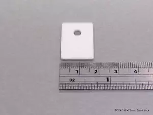 2pc Ceramic Semiconductor Insulator for TO247, 17x22x2mm. UK Seller FastDispatch - Picture 1 of 1