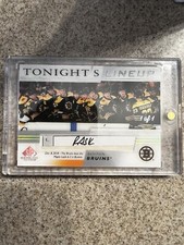 2020-21 Sp Game Used Tonight’s Lineup 1/1 Tuukka Rask Boston Bruins