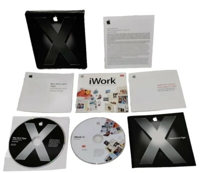 🍎 Apple Mac OS X Tiger 10.4.6 Xcode 2, iWork '06 and 4 Manuals (MA453Z/A) - Image 1 of 4