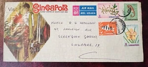 Singapore 1969 AIR MAIL COVER VISIT SINGAPORE - Picture 1 of 2