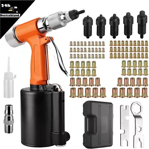 Druckluft Nietmutternzange Blindnietpistole Set mit M4-M10 Dorne 100x Nietmutter - Bild 1 von 12