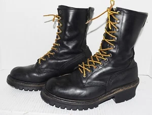 ZAPATOS RED WING EE. UU. Leñador Trabajo Motociclista Botas de Cuero Negras para Hombres Talla 8 D - Imagen 1 de 6