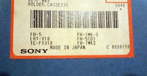 Sony Cassette Holder for FH-5, FH-7, LBT-V10, TC-FX310, TCFX22, TCFX44 , New - Picture 1 of 5
