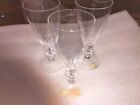 3 NEW ASTORIA CRYSTAL GERMANY CHAMPAGNE JUICE  GLASSES