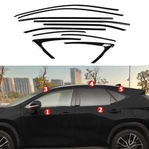 For Lexus NX250 450h+ 22-25 Black Steel Window Strip Sill Molding Cover Trim 10p - Picture 1 of 6