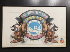 Seltenes gerahmtes Poster Coca Cola Louisiana Weltausstellung 1984 Weltausstellung - Bild 1 von 7