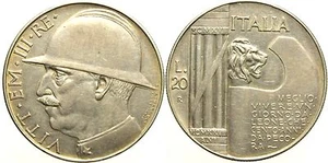 Savoia Regno d'Italia - Vittorio Emanuele III - 20 Lire 1928 BB/SPL NC Mir1129a - Imagen 1 de 1