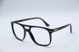 NEW PERSOL P 3329-V 95 GRETA BLACK SILVER AUTHENTIC FRAMES EYEGLASSES 54-18 - Picture 1 of 4