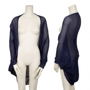 ISSEY MIYAKE me Mesh Pleats Poncho Size F(K-138418) - Picture 1 of 12