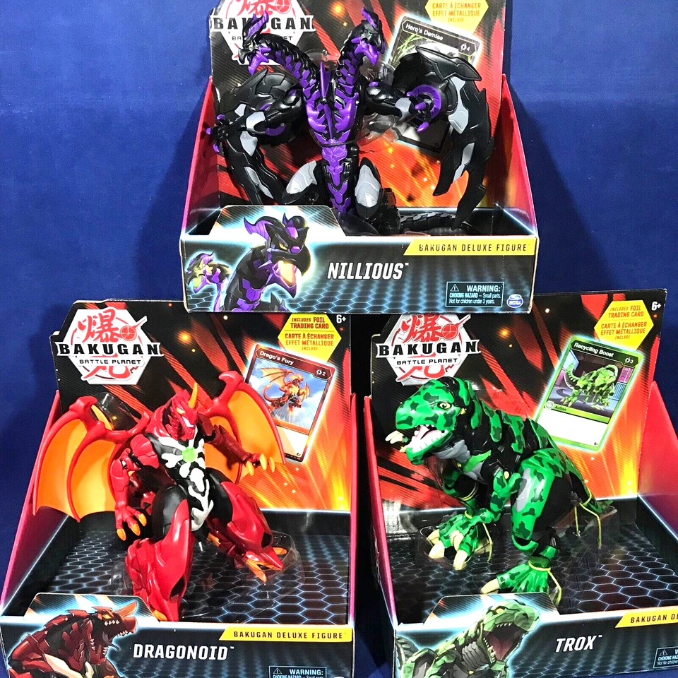 Bakugan Battle Planet Trox Deluxe Action Figure With Card