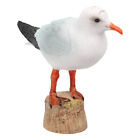 Mini Seagull Sculpture - Nautical Table Decor - Small Bird Figurine