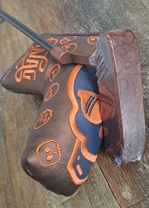 Golf club SWAG HANDSOME TOO CARBON STEEL  putter RH Brown Blue Orange Cover - Picture 1 of 15
