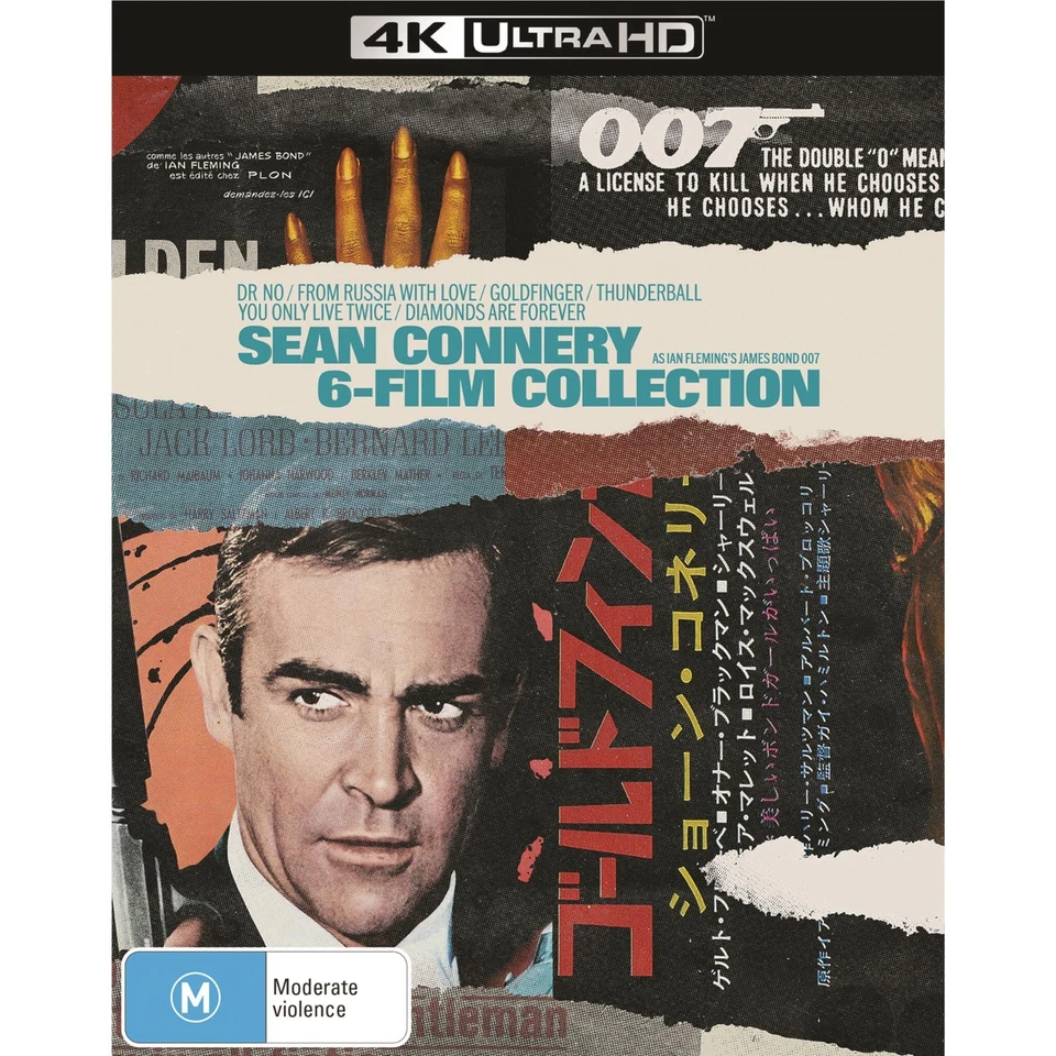 Sean Connery James Bond 6-Film Collection 4K Ultra HD BRAND NEW Region B - image 1 of 1