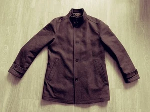 Hugo Boss dunkelbrauner Wollmantel Herren Größe 42R - Bild 1 von 16