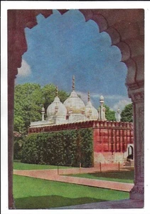 QSL All India Radio New Delhi 1970 on 11620 kcs Pearl Mosque Red Fort DX SWL - Bild 1 von 1