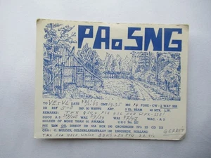 QSL QSO CB Radio Post Card PA0SMG G. Mulder Holland 1963 - Picture 1 of 2