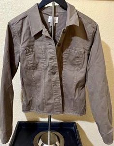 Christopher & Banks Gr. S Jacke Langarm Knopfleiste Stretch Damen braun - Bild 1 von 8