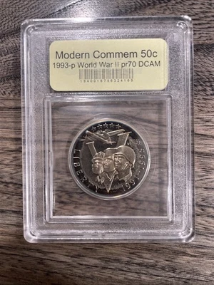 1991-1995-P  World War II Commemorative Half Dollar - PCGS PR70DCAM - Image 1 of 2